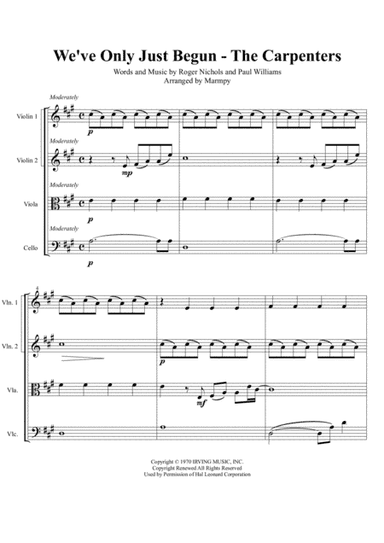 We've Only Just Begun (arr. Marmpy)