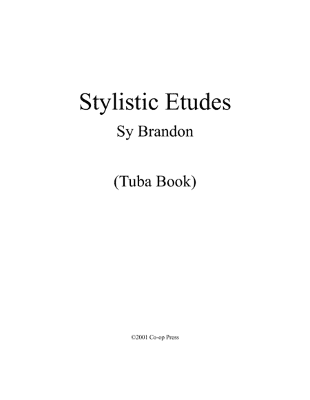 Stylistic Etudes for Tuba