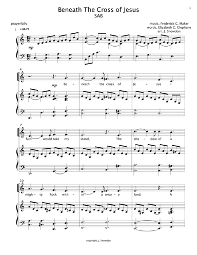 Beneath the Cross of Jesus (arr. Judith Snowdon)