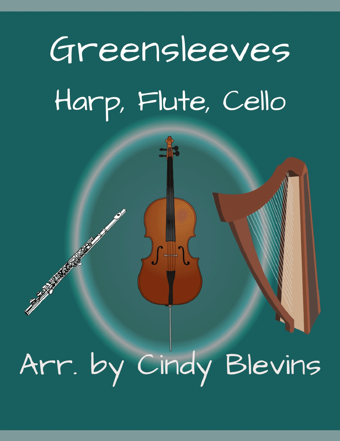 Greensleeves, for Harp, Flute and Cello (arr. Cindy Blevins)