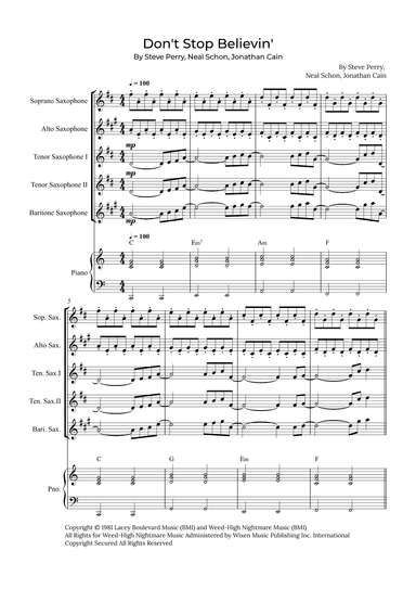 Don't Stop Believin' (arr. Alex Nunes Rodrigues)
