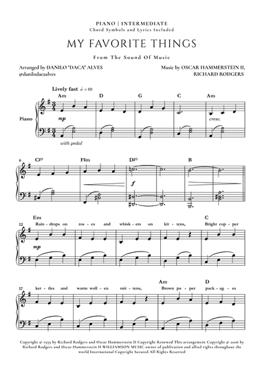 My Favorite Things (arr. Danilo "Daca" Alves)