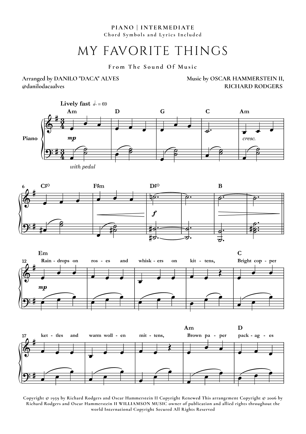 My Favorite Things (arr. Danilo "Daca" Alves)
