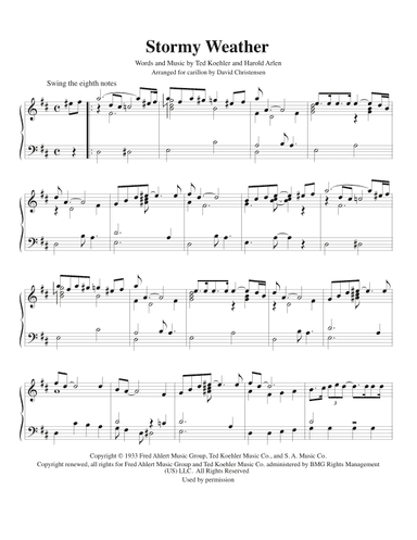Stormy Weather (keeps Rainin' All The Time) (arr. David Christensen)