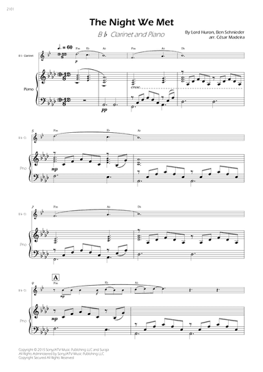 The Night We Met (arr. César Madeira)