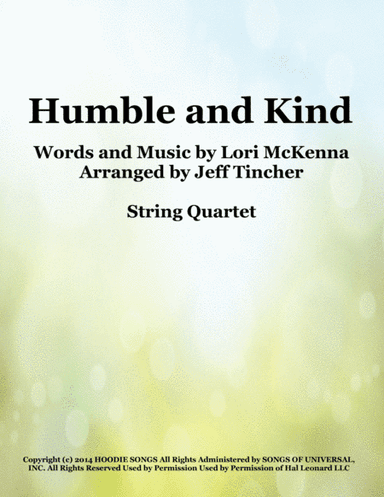 Humble And Kind (arr. Jeff Tincher)