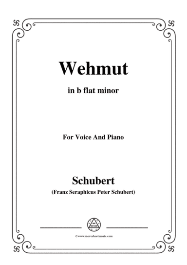 Schubert-Wehmut,Op.22 No.2,in b flat minor,for Voice&Piano (arr. MSM)