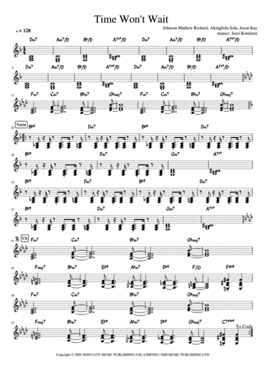 Time Won't Wait (arr. Jussi Kontinen)