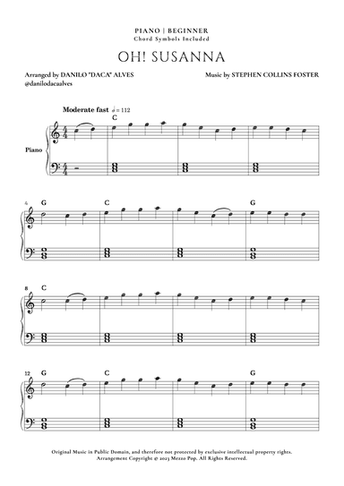 Oh! Susanna (arr. Danilo "Daca" Alves)