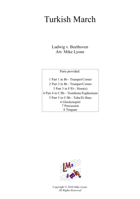 Brass Quintet - Beethoven - Turkish March (arr. Mike Lyons)