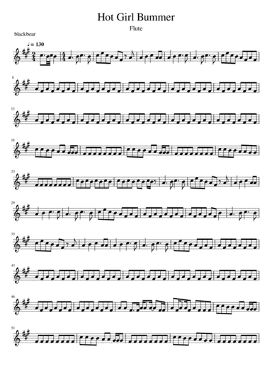 Hot Girl Bummer (arr. Sean M.)