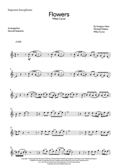 Flowers (arr. Samuel Sequeira)