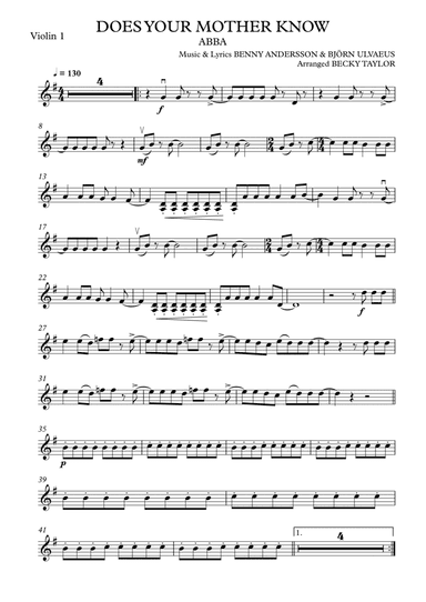 Does Your Mother Know (arr. Becky Taylor)