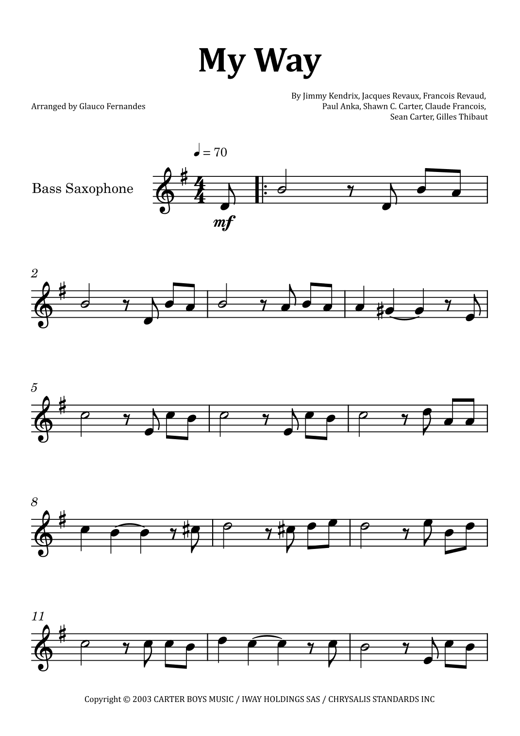 I Did It My Way (arr. Glauco Fernandes)