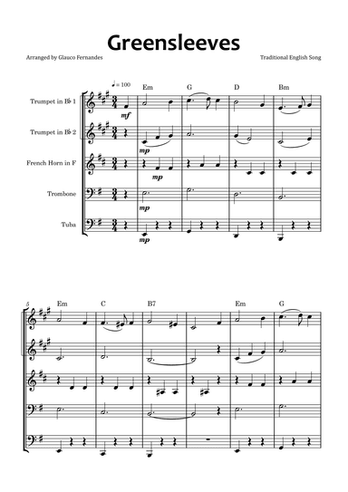 Greensleeves (arr. Glauco Fernandes)