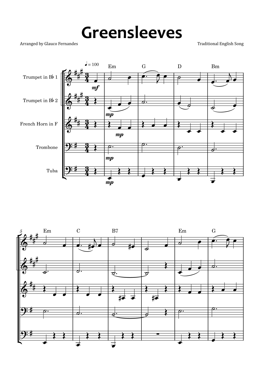 Greensleeves (arr. Glauco Fernandes)