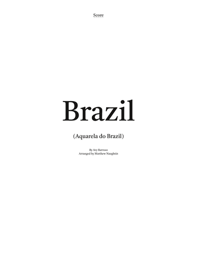 Brazil (arr. Matthew Naughtin)