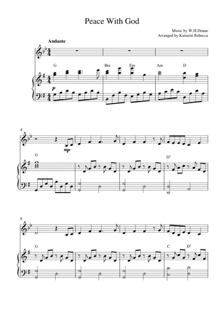Peace With God (arr. Kaiserin Rebecca)