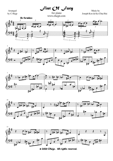 Fist Of Fury (arr. CHajp)