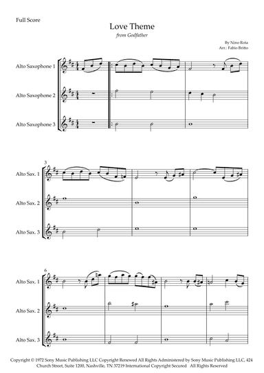 The Godfather (love Theme) (arr. Fabio Britto)