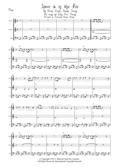 Love Is In The Air (arr. Dandenong Ranges Strings)