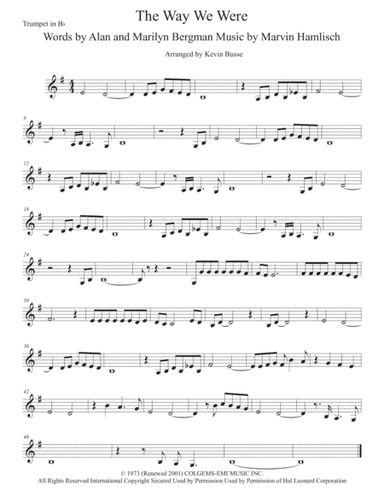 The Way We Were (arr. Kevin Busse)
