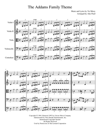 The Addams Family Theme (arr. Alec Pearl)