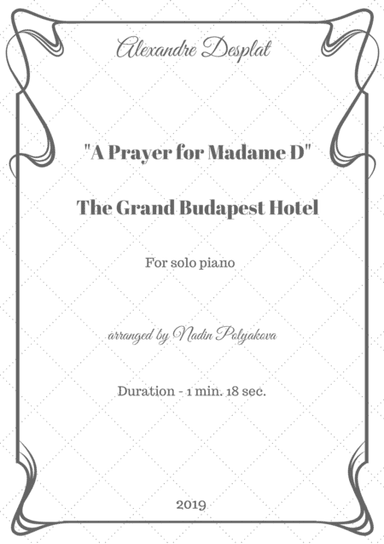 The Grand Budapest Hotel (arr. Nadin Polyakova)