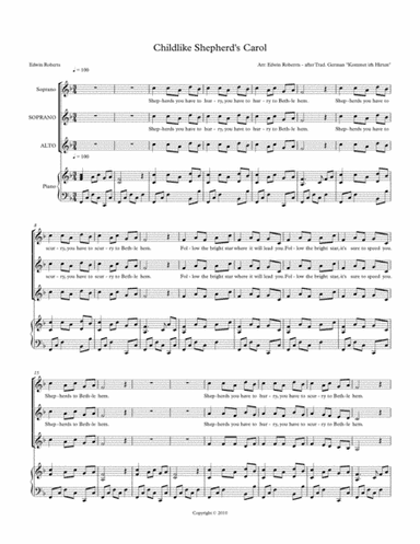 Childlike Shepherds' Carol (arr. Edwin Roberts)