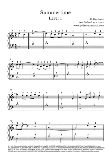 Summertime (arr. Pedro Lutterbach)