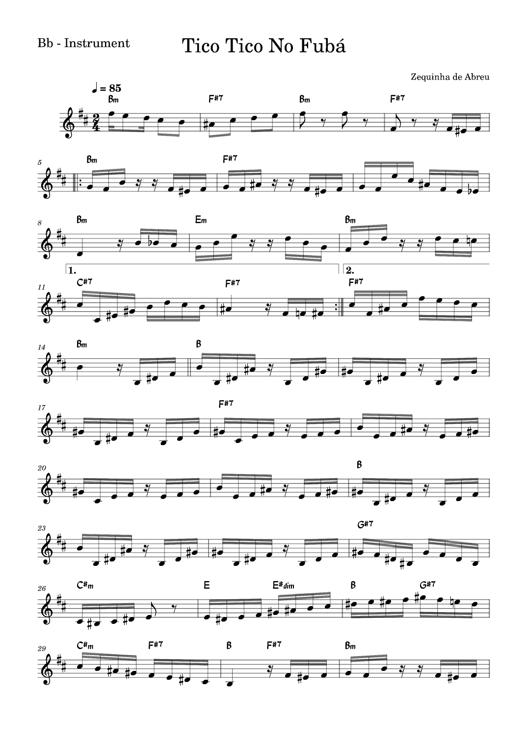 Tico Tico (tico Tico No Fuba) (arr. Fabio Eduardo de Oliveira)