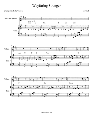 Wayfaring Stranger (arr. Beka Wilson)