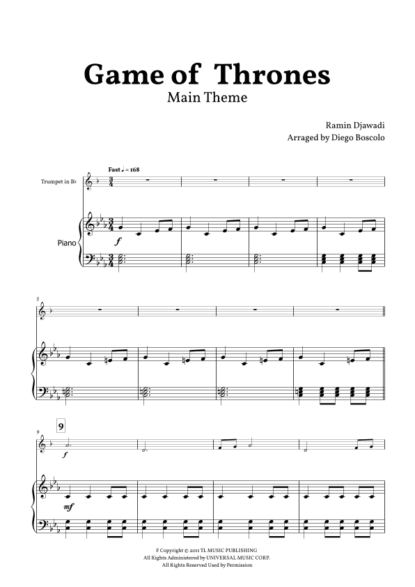 Game Of Thrones (arr. Diego Boscolo)