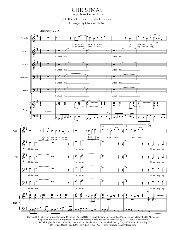 Christmas (baby Please Come Home) (arr. Christian Bohm)
