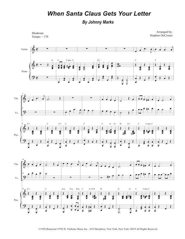 When Santa Claus Gets Your Letter (arr. Stephen DeCesare)