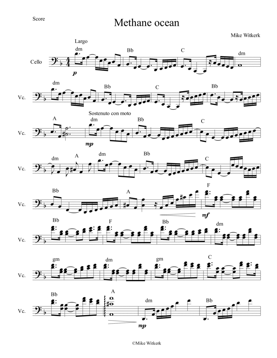 Mike Witkerk - Methane ocean (Cello)
