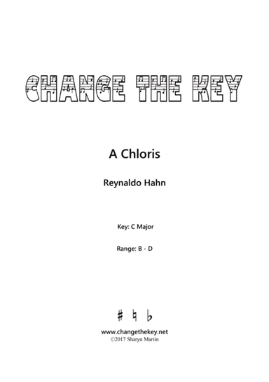 A Chloris - C Major (arr. Change the Key)