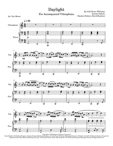 Daylight (arr. Zac Moore)