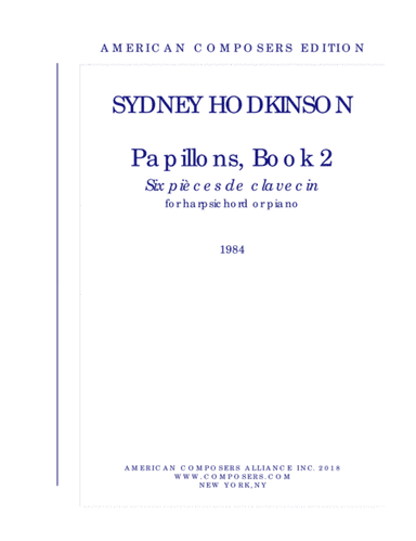 [Hodkinson] Papillons, Book 2