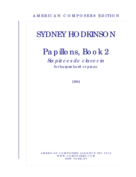[Hodkinson] Papillons, Book 2