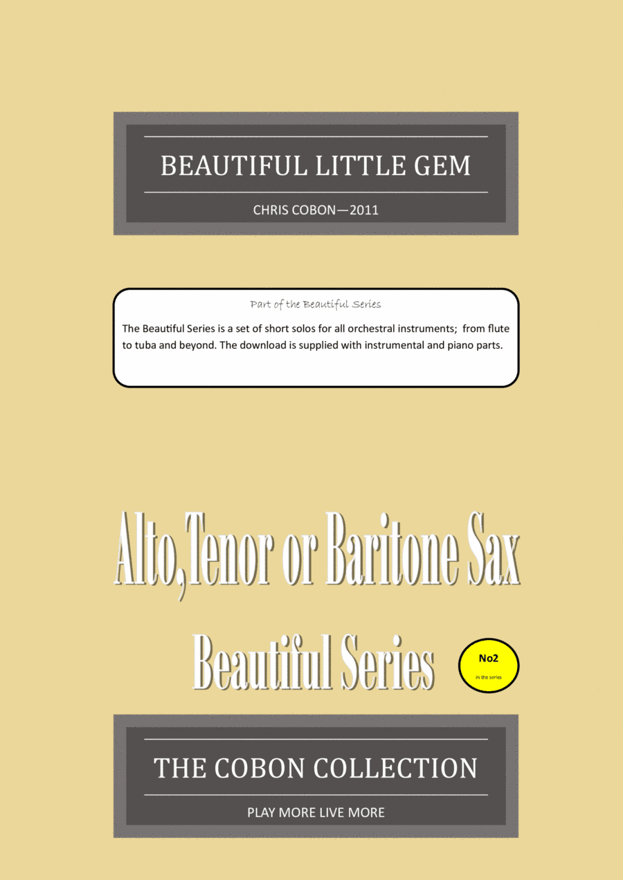 No.2 Beautiful Trinket for Alto,Tenor or Baritone Saxophone