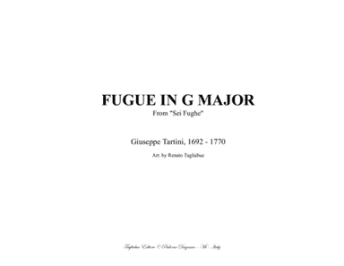 FUGUE IN G MAJOR - G. Tartini - Arr. for Organ 3 staff (arr. Renato Tagliabue)