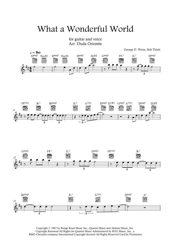 What A Wonderful World (arr. Duda Oriontte)