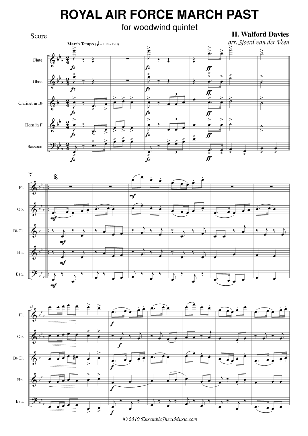 Royal Air Force March Past (arr. Sjoerd van der Veen)
