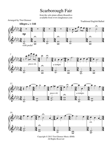 Scarborough Fair (arr. Tim Glemser)