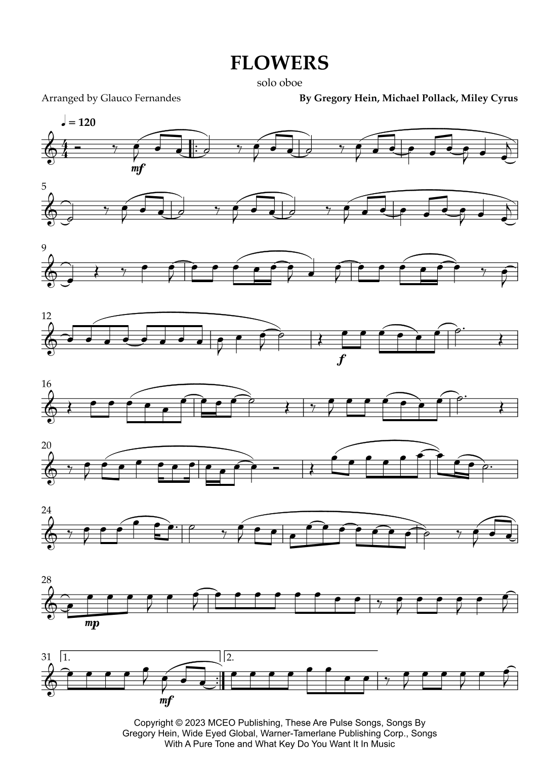 Flowers (arr. Glauco Fernandes)