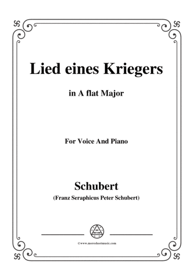 Schubert-Lied eines Kriegers,D.822,in A flat Major,for Voice and Piano (arr. MSM)