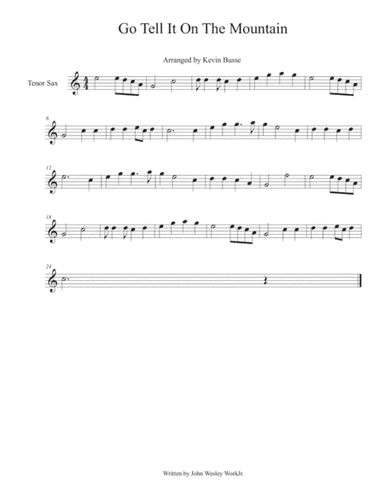 Go Tell It On The Mountain - Tenor Sax (arr. Kevin Busse)
