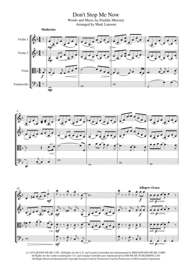 Don't Stop Me Now (arr. Mark Lansom)