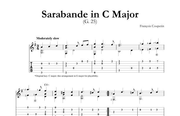 Sarabande in C Major (arr. Mark Phillips)